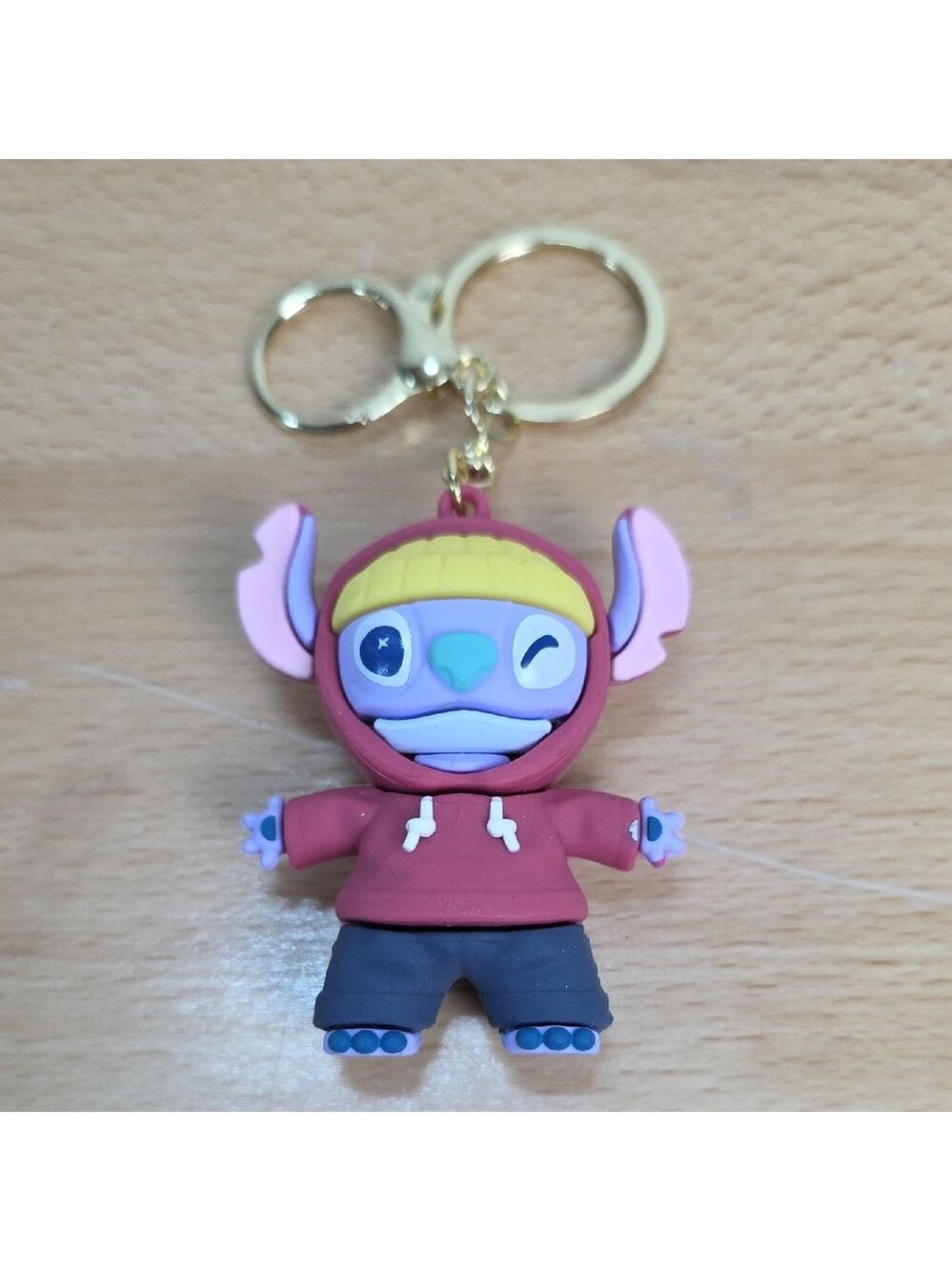 Kids Cartoon Character Keychain Plush Toy - Purple & Maroon
